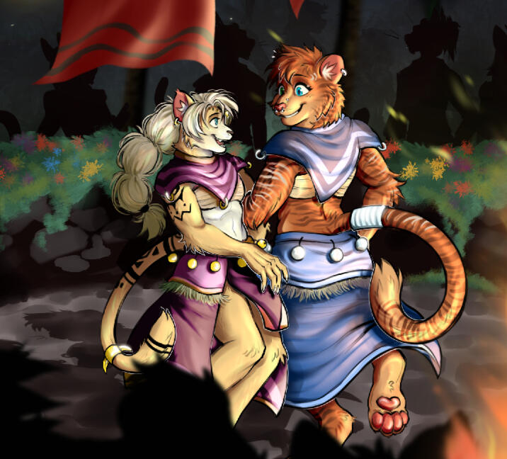 Qira & Miles dancing at the nightfire festival